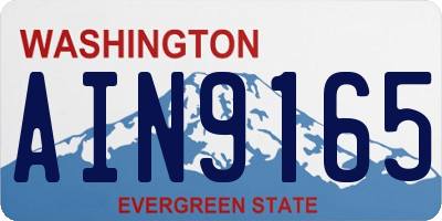 WA license plate AIN9165