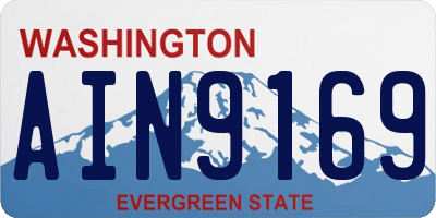 WA license plate AIN9169