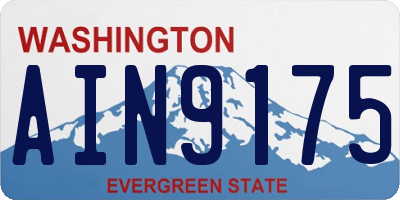 WA license plate AIN9175