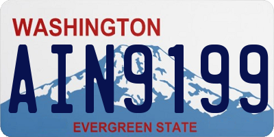 WA license plate AIN9199