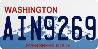 WA license plate AIN9269