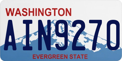WA license plate AIN9270