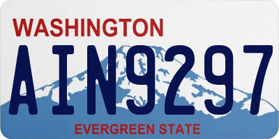 WA license plate AIN9297