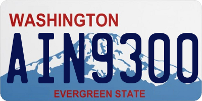 WA license plate AIN9300