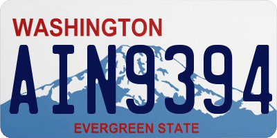 WA license plate AIN9394