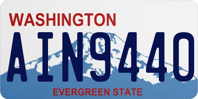 WA license plate AIN9440