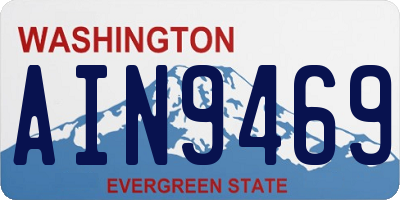 WA license plate AIN9469