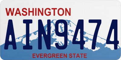 WA license plate AIN9474