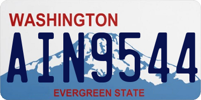 WA license plate AIN9544
