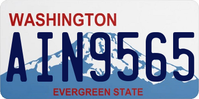 WA license plate AIN9565