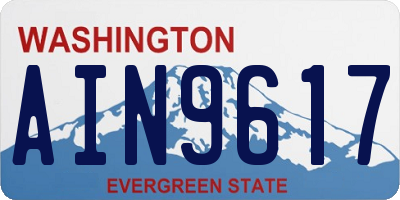 WA license plate AIN9617