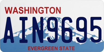 WA license plate AIN9695