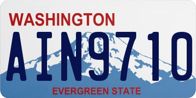 WA license plate AIN9710