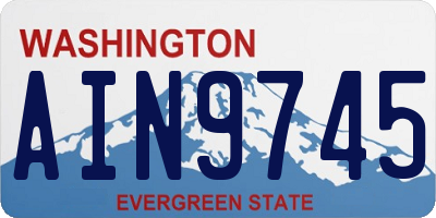 WA license plate AIN9745