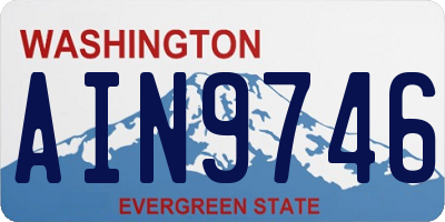 WA license plate AIN9746