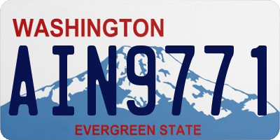 WA license plate AIN9771