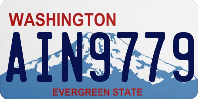 WA license plate AIN9779