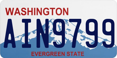 WA license plate AIN9799