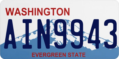 WA license plate AIN9943