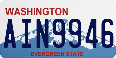 WA license plate AIN9946