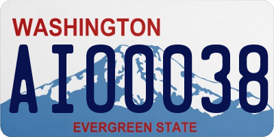 WA license plate AIO0038