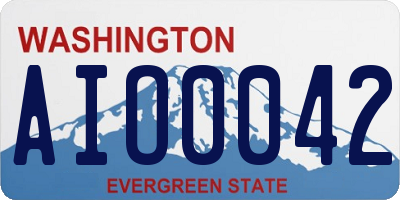 WA license plate AIO0042