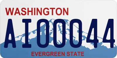 WA license plate AIO0044