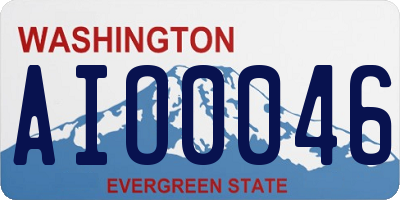 WA license plate AIO0046