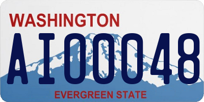 WA license plate AIO0048