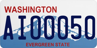 WA license plate AIO0050