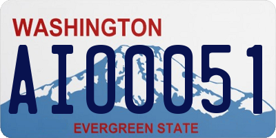 WA license plate AIO0051