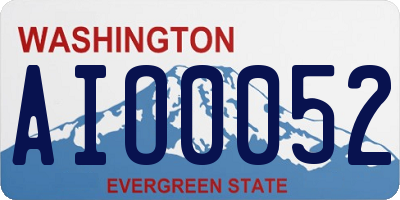 WA license plate AIO0052