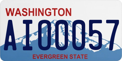 WA license plate AIO0057