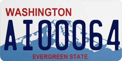 WA license plate AIO0064