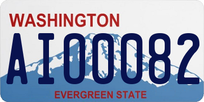 WA license plate AIO0082
