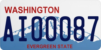 WA license plate AIO0087
