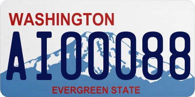 WA license plate AIO0088