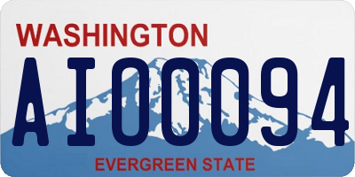 WA license plate AIO0094