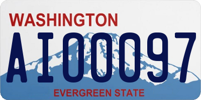 WA license plate AIO0097