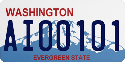 WA license plate AIO0101