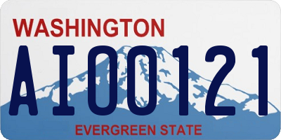 WA license plate AIO0121