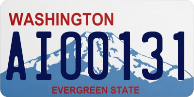 WA license plate AIO0131