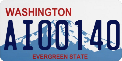 WA license plate AIO0140
