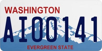 WA license plate AIO0141