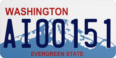 WA license plate AIO0151