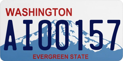 WA license plate AIO0157