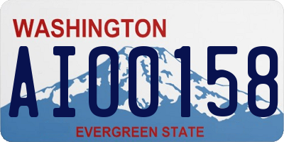 WA license plate AIO0158