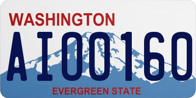 WA license plate AIO0160