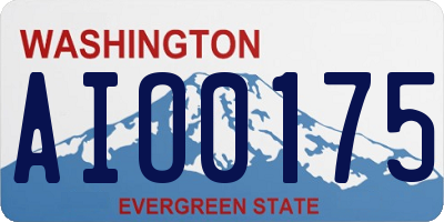 WA license plate AIO0175