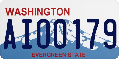 WA license plate AIO0179
